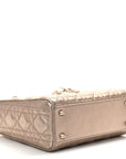Metallic Lambskin Cannage Small My ABCD1OR Lady D1OR Gold