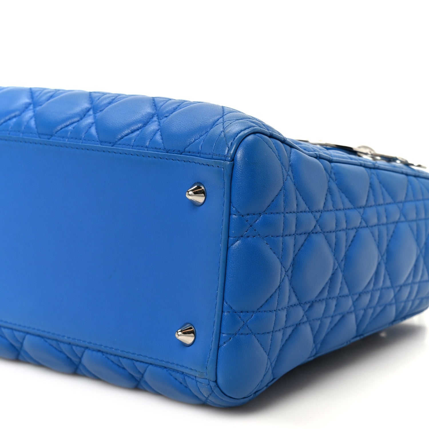 Lambskin Cannage Medium Lady D1OR Blue