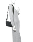Calfskin Maxi Intreccio Cassette With Strap Bag Dark Green