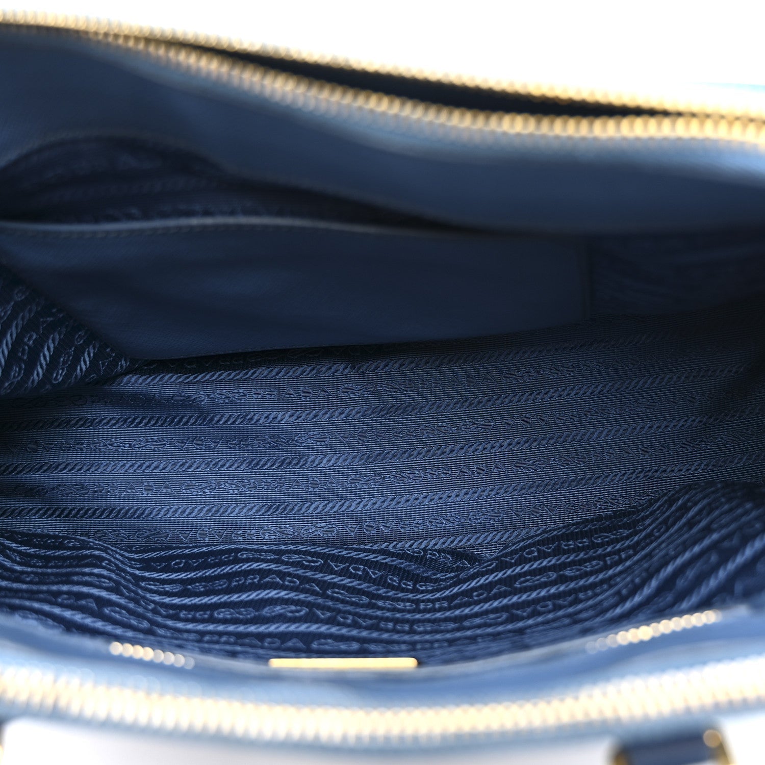 Saffiano Small Galleria Double Zip Tote Cobalto