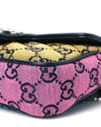 Monogram Multicolor Matelasse Diagonal Super Mini GG Marmont Shoulder Bag Green Blue Yellow Light Blue Pink
