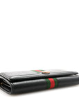 Dollar Calfskin Web Ophidia Wallet On Chain Black
