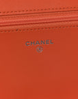Caviar Quilted Boy Wallet On Chain WOC Orange