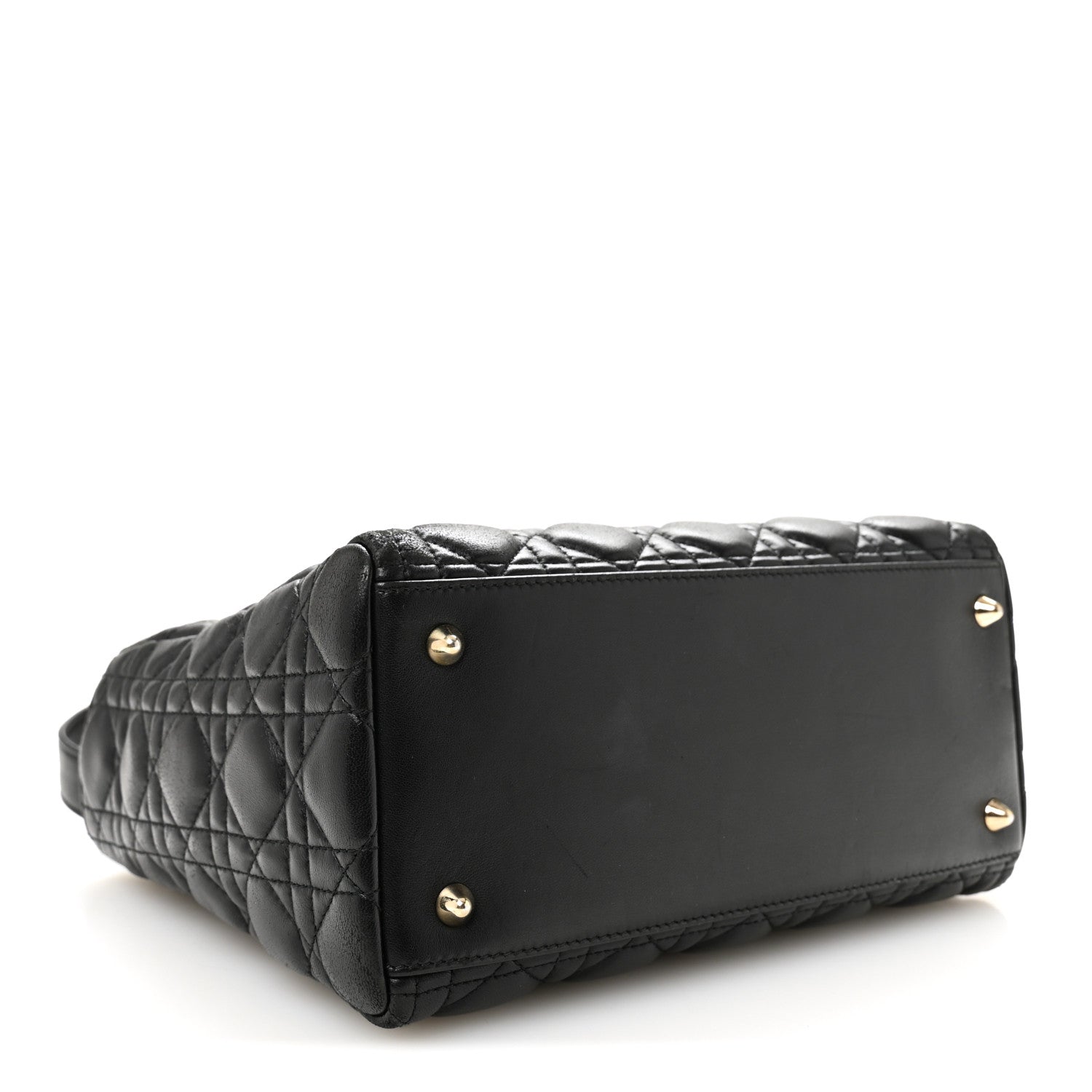 Lambskin Cannage Medium Lady D1OR Black