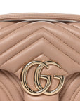 Lambskin Matelasse Medium GG Marmont Shoulder Bag Pink Beige