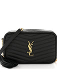 Grain De Poudre Matelasse Monogram Mini Lou Camera Bag Black