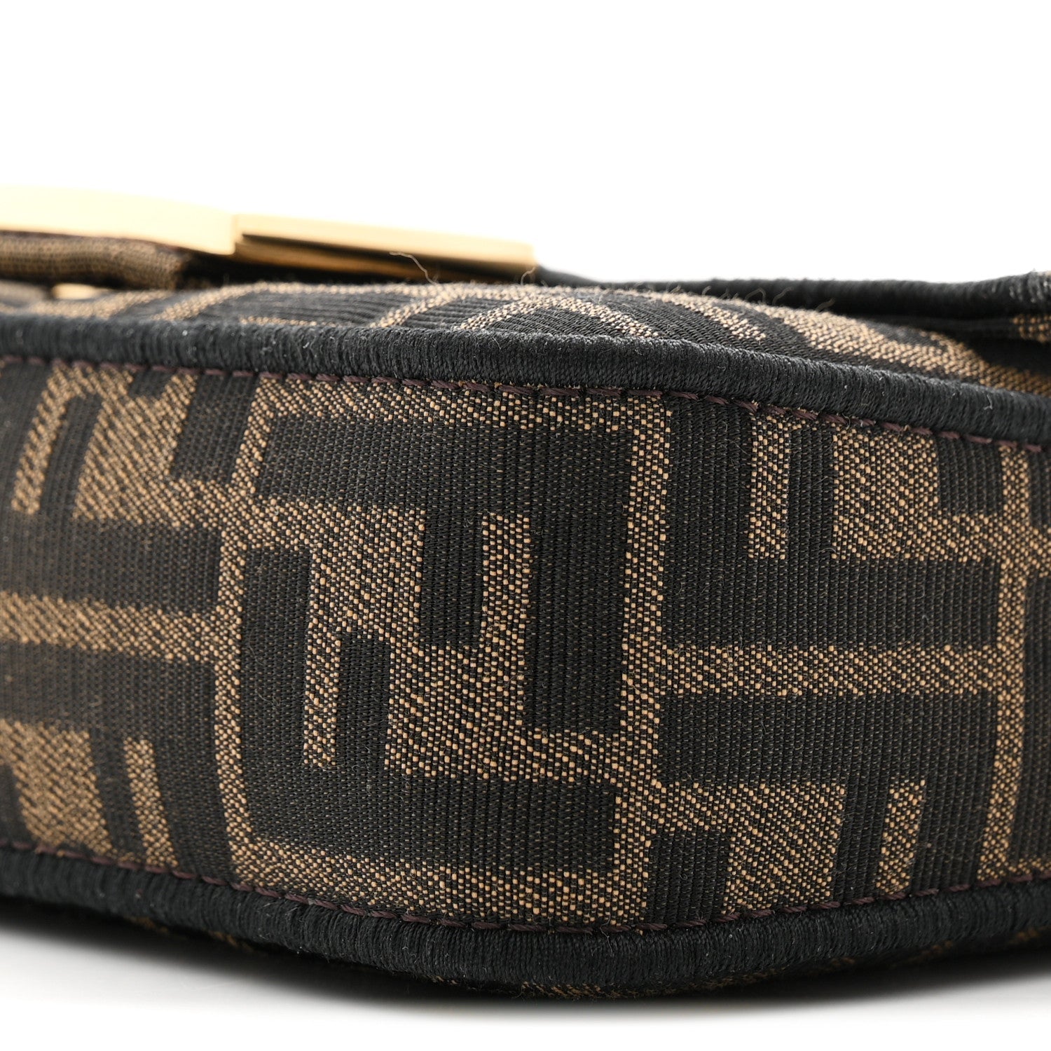 Fabric Jacquard FF 1974 Mini Baguette Tobacco Moro Black