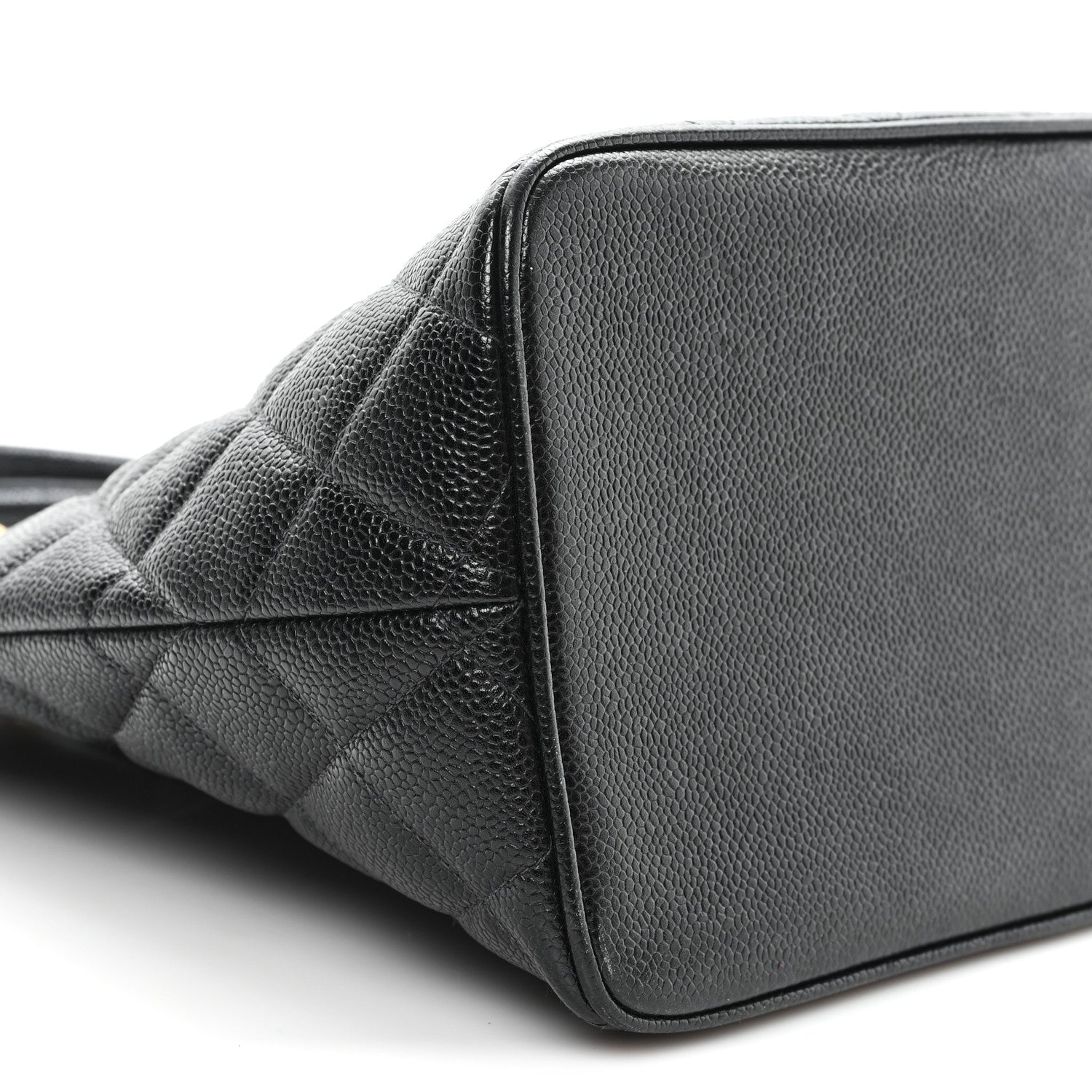 Caviar Quilted Medallion Tote Black