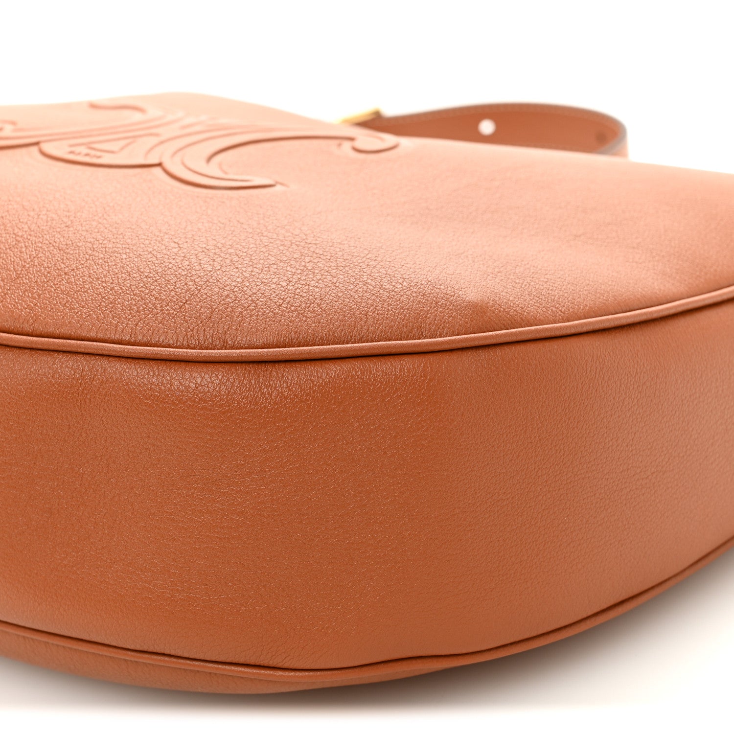 Supple Calfskin Medium Triomphe Heloise Shoulder Bag Tan