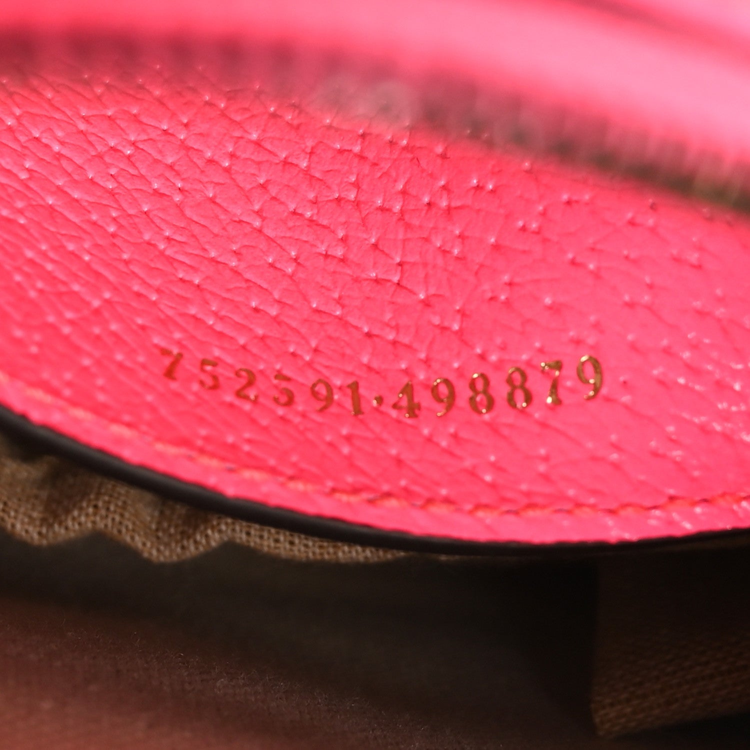 GG Supreme Monogram Textured Dollar Calfskin Web Ophidia Small Crossbody Bag Beige Ebony Fuchsia