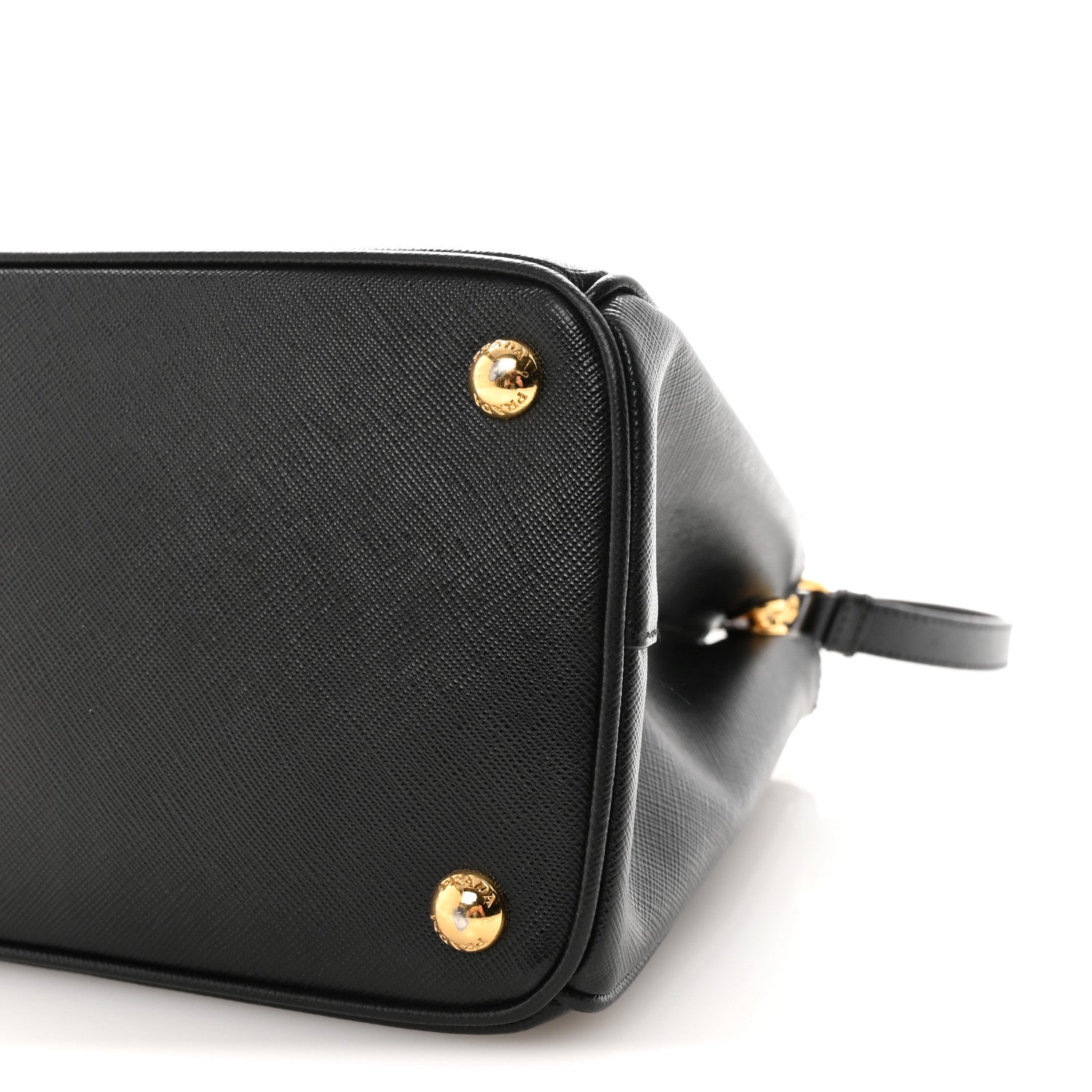 Saffiano Small Galleria Double Zip Tote Black