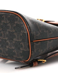 Triomphe Canvas Calfskin Mini Folco Backpack Tan