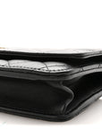 Lambskin Quilted Pearl Wallet On Chain WOC Black