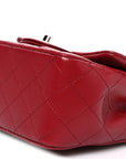 Caviar Quilted Mini Square Flap Red