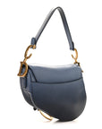 Calfskin Gradient Saddle Bag Indigo Blue