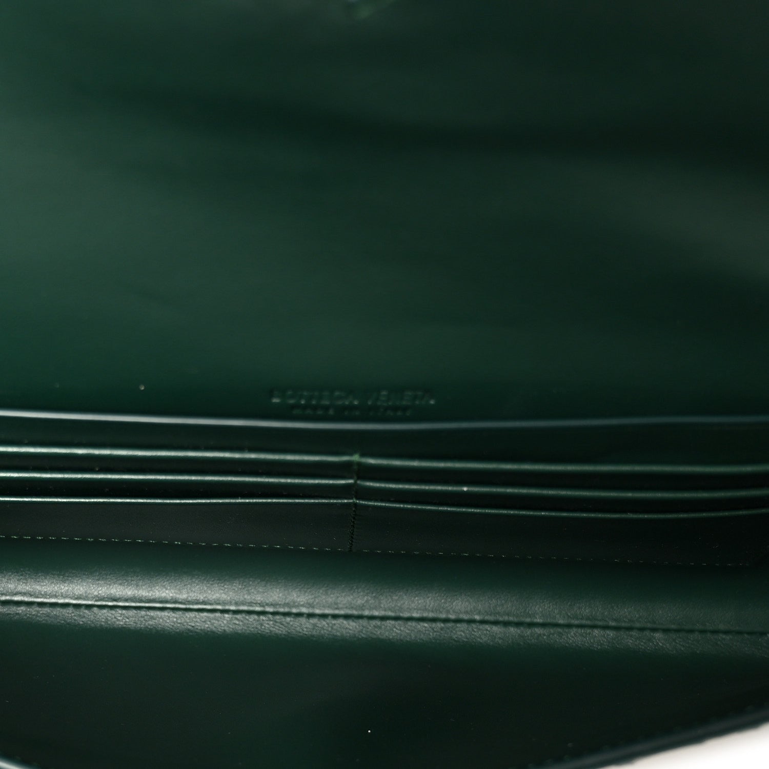 Nappa Intrecciato Long Andiamo Top Handle Clutch Emerald Green