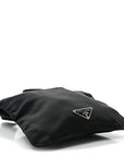Nylon Mini Flat Messenger Bag Black