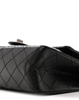 Aged Calfskin Quilted 2.55 Reissue 225 Flap  Black