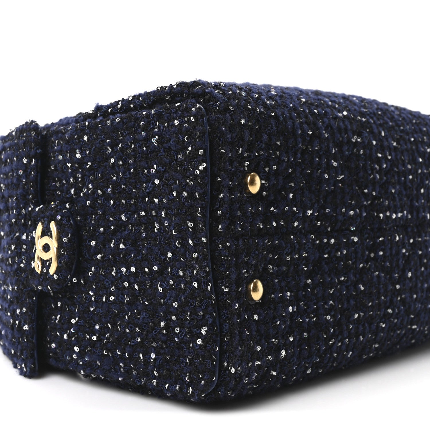 Tweed Quilted Small CHNL 25 Handbag Blue