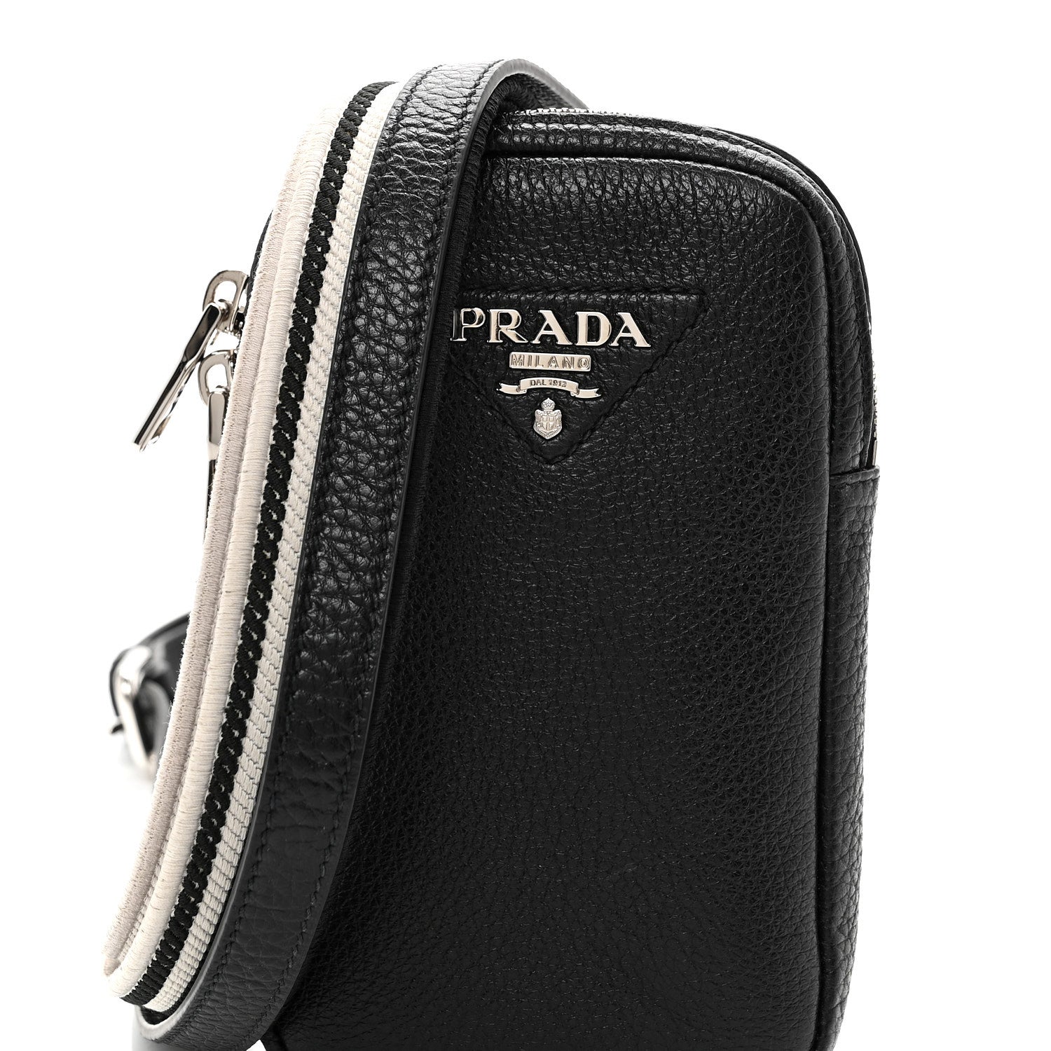Vitello Daino Soft Mini Crossbody Bag Black