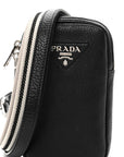 Vitello Daino Soft Mini Crossbody Bag Black
