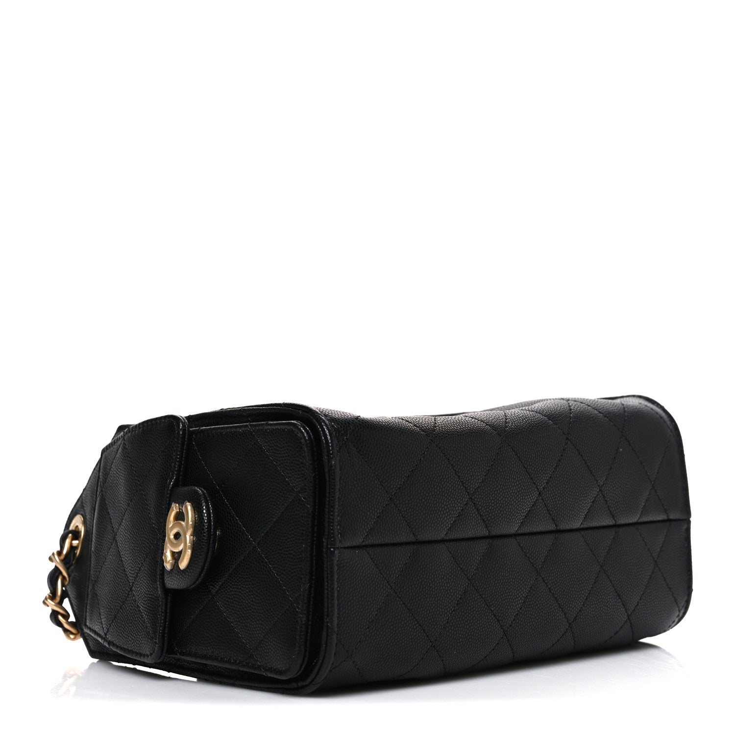 Caviar Quilted Mini CHNL 25 Handbag Black