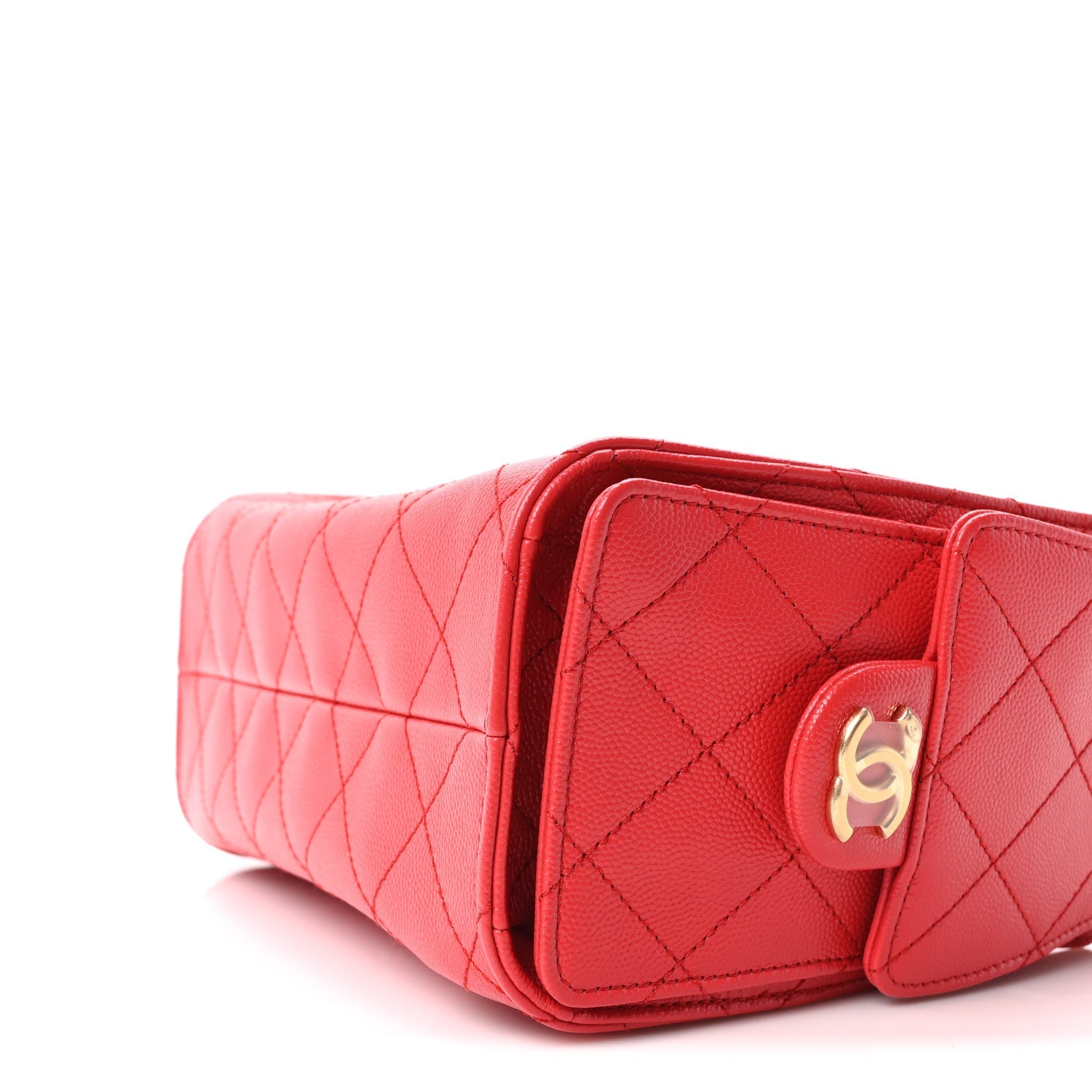 Caviar Quilted Mini CHNL 25 Handbag Red