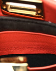 Shiny Nappa Micro Peekaboo Iconic Satchel Rosso Pimento