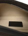 Suede Crocodile Embossed Le Bisou Dark Brown