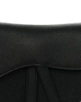 Grained Calfskin Saddle Bag Black