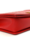 Lambskin Quilted New Medium Boy Flap Red