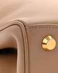 Natural Smooth Calfskin Mini Rodeo Top Handle Handbag Latte
