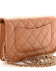 Caviar Quilted CC Turnlock Wallet On Chain WOC Brown
