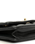Pearly Lambskin Quilted Charms Wallet On Chain WOC Black