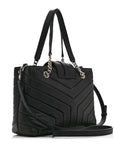 Calfskin Y Quilted Monogram Small Loulou Shopper Black