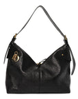 Crinkled Calfskin Macrocannage Large Voyage Bag Black