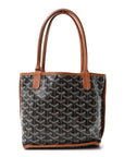 Goyardine Reversible Mini Anjou Black Gold