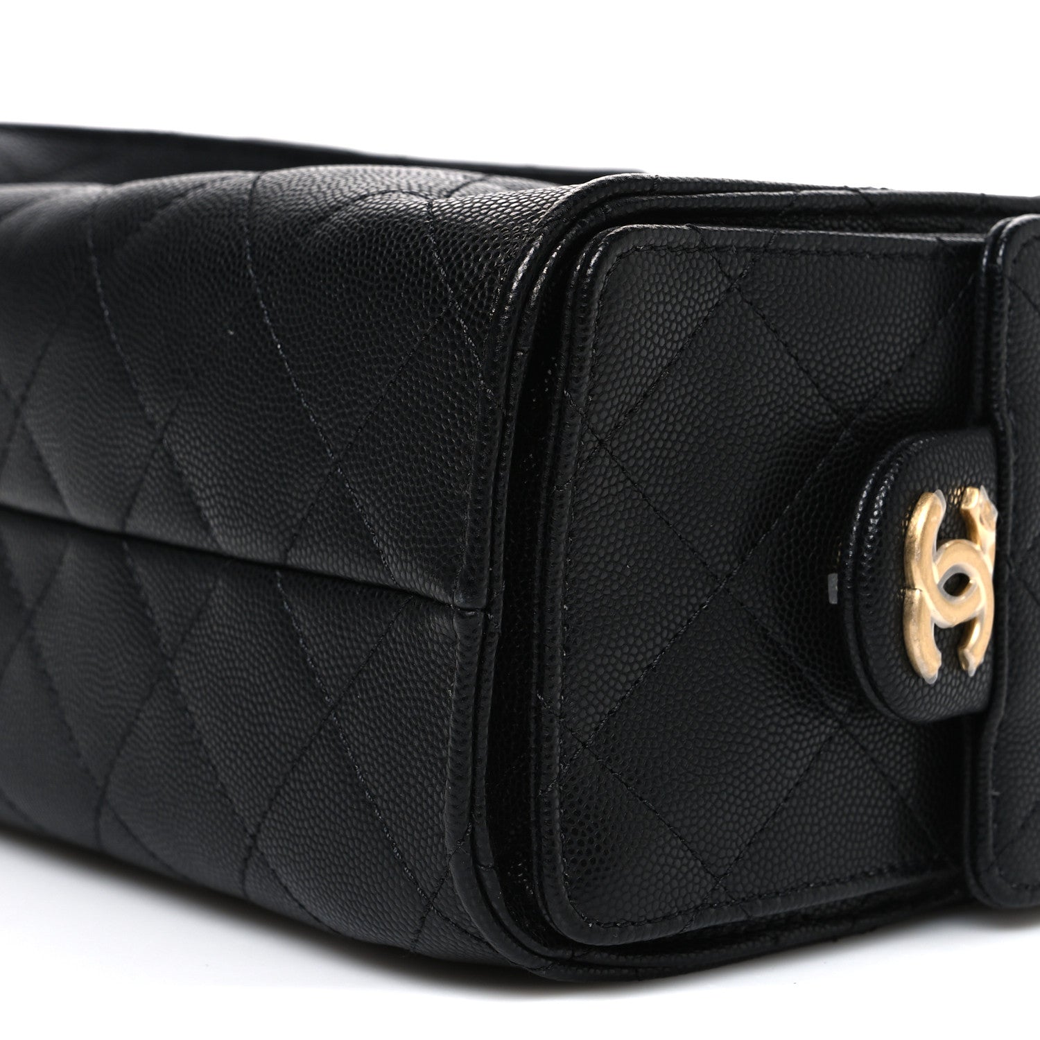 Caviar Quilted Mini CHNL 25 Handbag Black