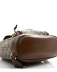 GG Supreme Monogram Azalea Calfskin Retro Interlocking G Buckle Backpack Beige Ebony Brown Sugar
