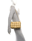Nappa Maxi Intreccio Padded Cassette Crossbody Bag Tapioca