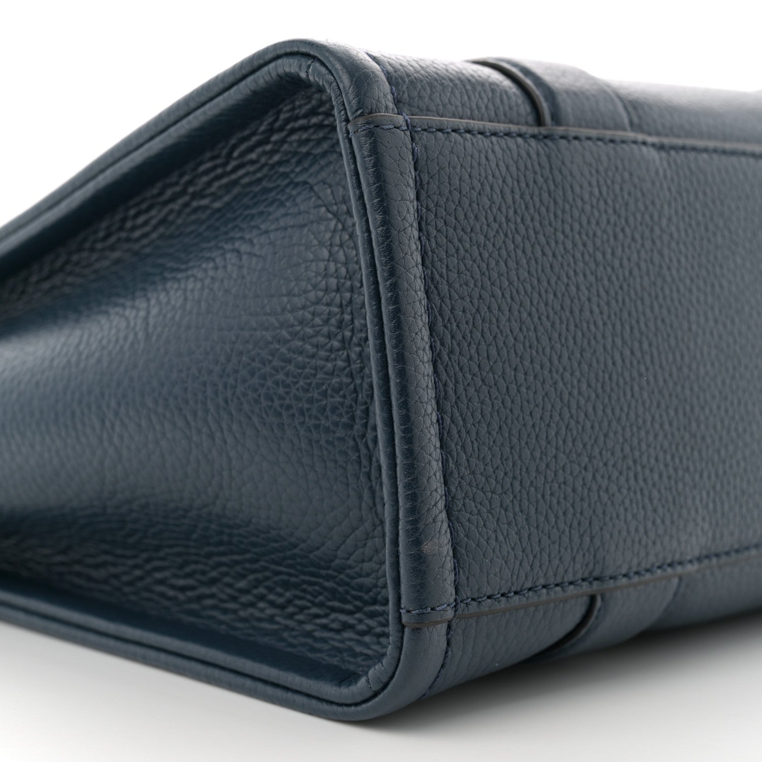 Grained Calfskin Small The Tote Bag Blue Sea