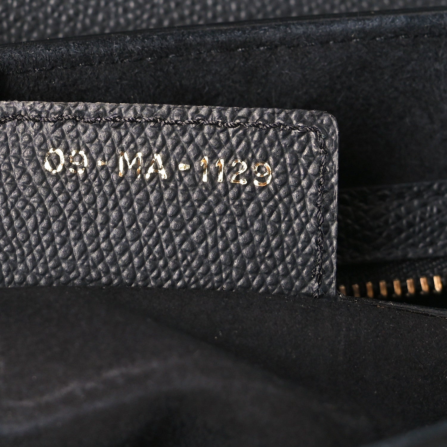Grained Calfskin Saddle Bag Black