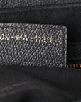 Grained Calfskin Saddle Bag Black