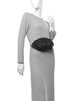Caviar Quilted Filigree Waist Bag Black