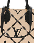 Empreinte Monogram Giant Broderies Onthego MM Cream Black