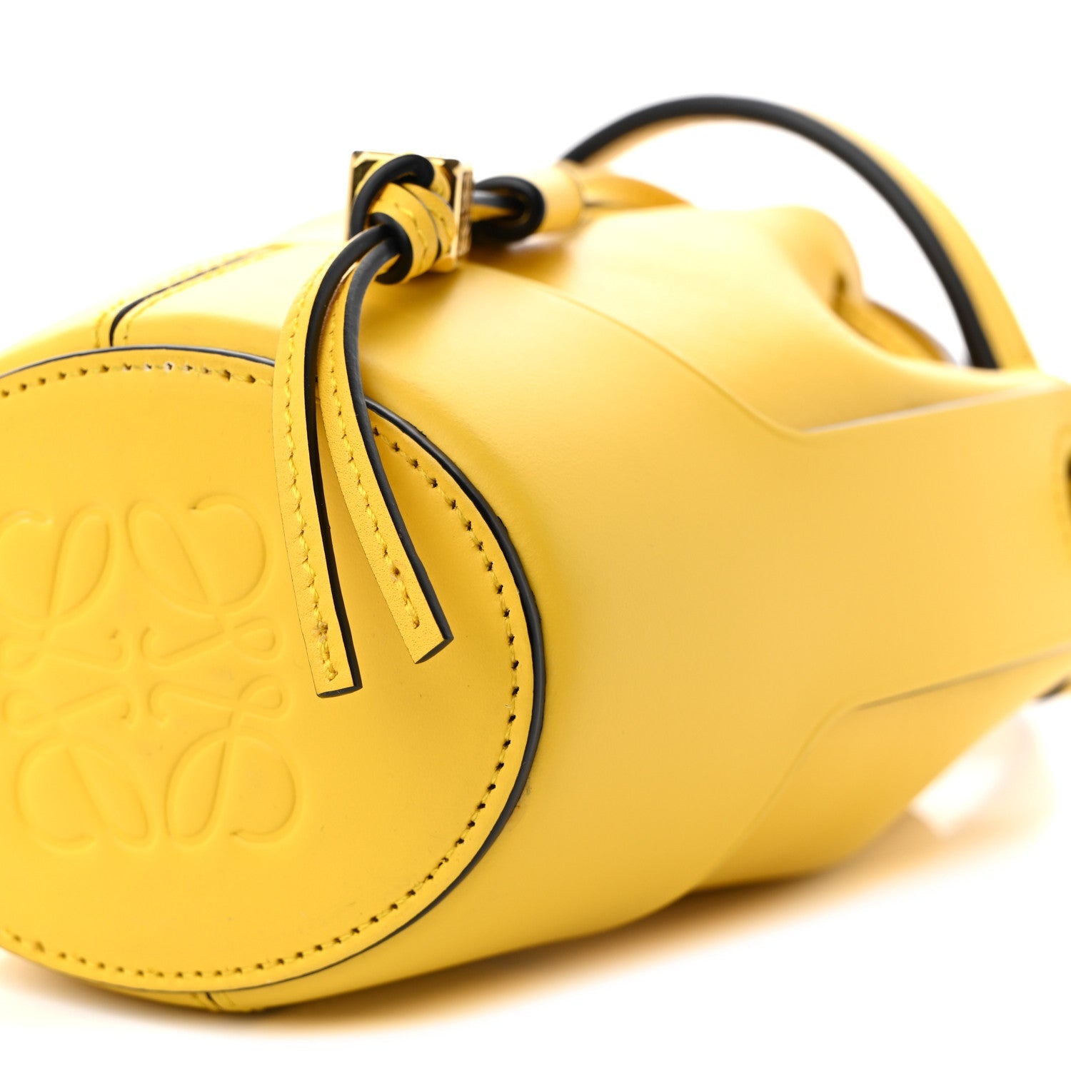Calfskin Mini Balloon Bucket Bag Yellow