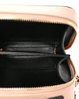 Caviar Quilted Small CC Filigree Vanity Case Beige Black