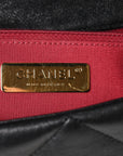 Goatskin Quilted Large CHNL 19 Flap Black