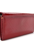 Patent Calfskin Wallet Red