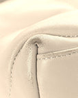 Lambskin Quilted Small Loulou Puffer Monogram Chain Satchel Blanc Vintage